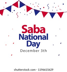 Saba National Day Vector Template Design Illustration