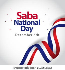 Saba National Day Vector Template Design Illustration