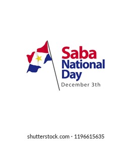 Saba National Day Vector Template Design Illustration