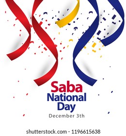 Saba National Day Vector Template Design Illustration