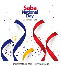 Saba National Day Vector Template Design Illustration