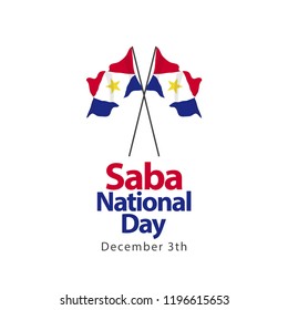 Saba National Day Vector Template Design Illustration