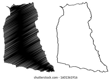 Sabana Grande municipality (Commonwealth of Puerto Rico, Porto Rico, PR, Unincorporated territories of the United States) map vector illustration, scribble sketch Sabana Grande map