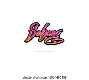 Sabang. quote lettering with motivating message - Vector