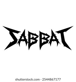 sabbat black metal fashion sticker t shirt music vector illustration template design