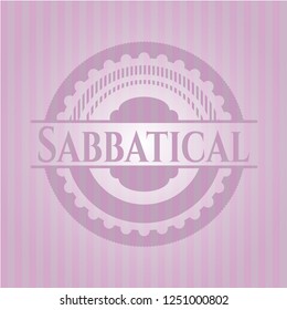 Sabbatical pink emblem. Vintage.