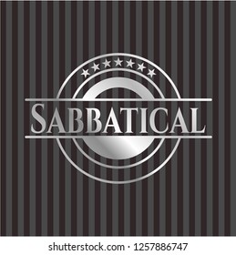 Sabbatical silvery shiny emblem