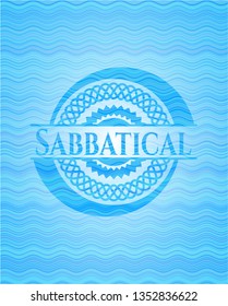 Sabbatical water concept emblem.