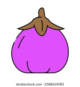 sabelle eggplant line icon vector. sabelle eggplant sign. isolated symbol illustration