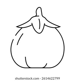 sabelle eggplant line icon vector. sabelle eggplant sign. isolated contour symbol black illustration