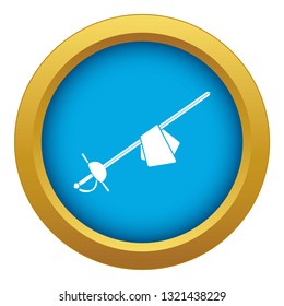 Saber icon blue vector isolated on white background for any design