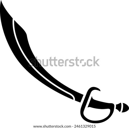 The saber icon isolated on white background