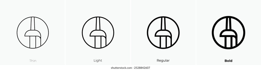 saber icon. Thin, Light Regular And Bold style design isolated on white background