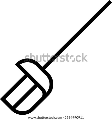 saber icon. Thin linear style design isolated on white background