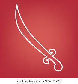 Saber line icon. Vector illustration