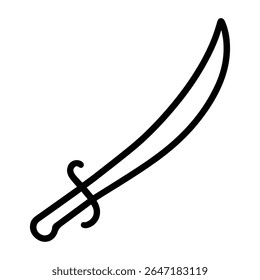saber line icon vector on white background 
Vector gun icon on white background