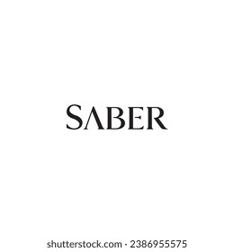 Saber logo or wordmark design