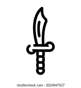 saber pirate line icon vector. saber pirate sign. isolated contour symbol black illustration