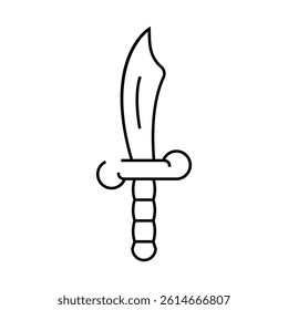 saber pirate line icon vector. saber pirate sign. isolated contour symbol black illustration