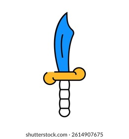 saber pirate line icon vector. saber pirate sign. isolated symbol illustration