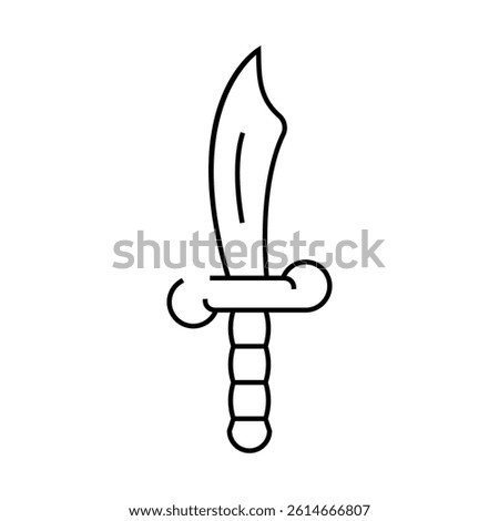 saber pirate line icon vector. saber pirate sign. isolated contour symbol black illustration