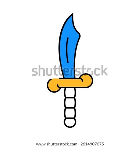 saber pirate line icon vector. saber pirate sign. isolated symbol illustration