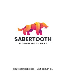 Saber Tooth Gradient Colorful Logo