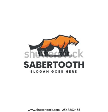 Saber Tooth Simple Mascot Logo