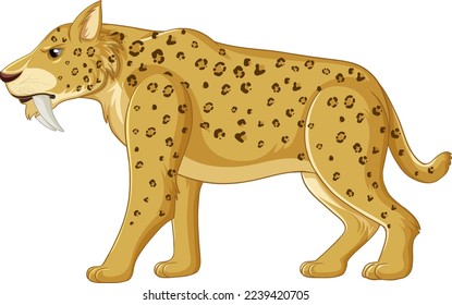 Saber Toothed cat vector illustration