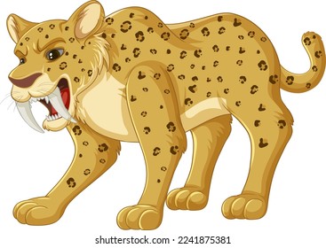 Saber Toothed cat vector illustration