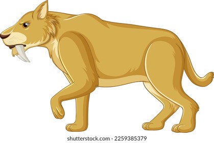 Saber Toothed cat vector illustration