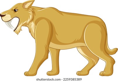 Saber Toothed cat vector illustration