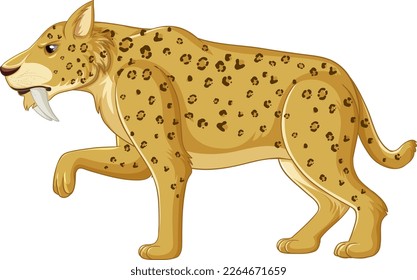 Saber Toothed cat vector illustration