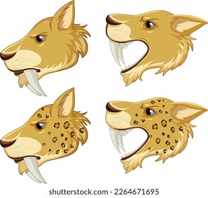 Saber Toothed cat vector illustration
