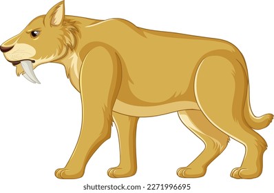 Saber Toothed cat vector illustration