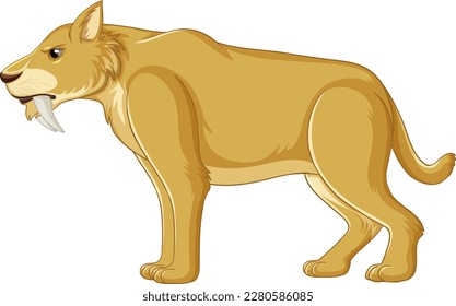 Saber Toothed cat vector illustration