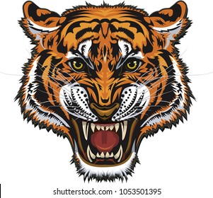 Tiger Roar Stock Vector (Royalty Free) 195702725