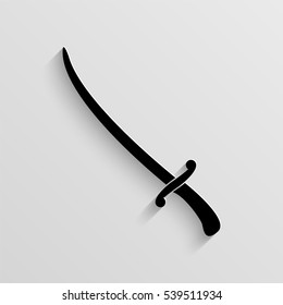 Saber vector icon with  shadow