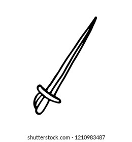 saber weapon icon isolated on white background.