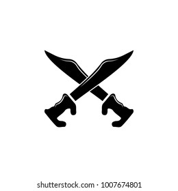 sabers icon. Elements of fighting icon. Premium quality graphic design icon. Simple single combat icon for websites, web design, mobile app, info graphics on white background