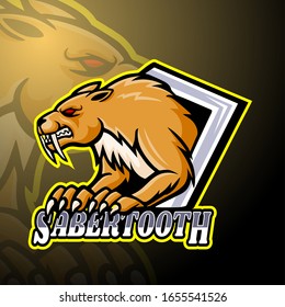 Sabertooth esport logo mascot design