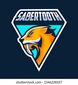 SABERTOOTH MASCOT ESPORT LOGO DESIGN