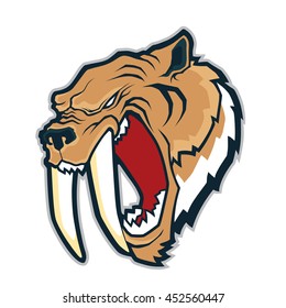 Sabertooth tiger mascot