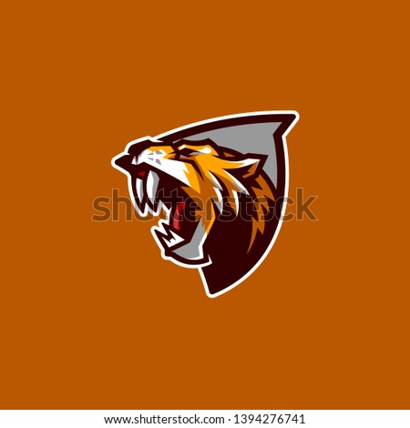 sabertooth tiger mascot and esport logo