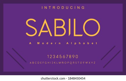 Sabilo font. Modern alphabet letters serif font and number. Typography Elegant Classic Lettering Minimal Fashion Fonts Design. vector illustration