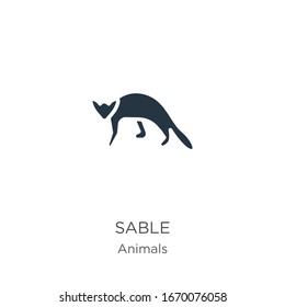 Sable icon vector. Trendy flat sable icon from animals collection isolated on white background. Vector illustration can be used for web and mobile graphic design, logo, eps10