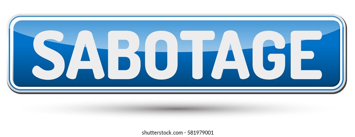 SABOTAGE - Abstract beautiful button with text.