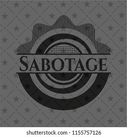 Sabotage black emblem. Vintage.