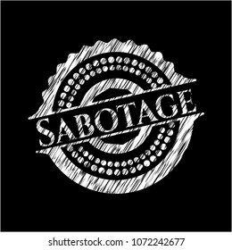 Sabotage chalk emblem