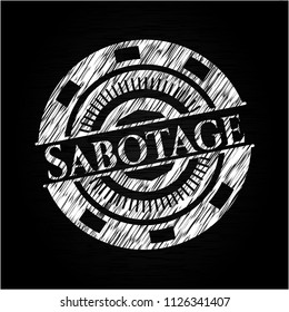 Sabotage chalkboard emblem